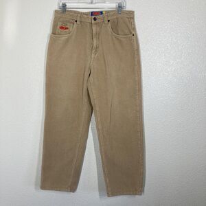 Empyre Relax Corduroy Pants Mens 32 Tan Straight Leg 5 Pocket Casual Jeans